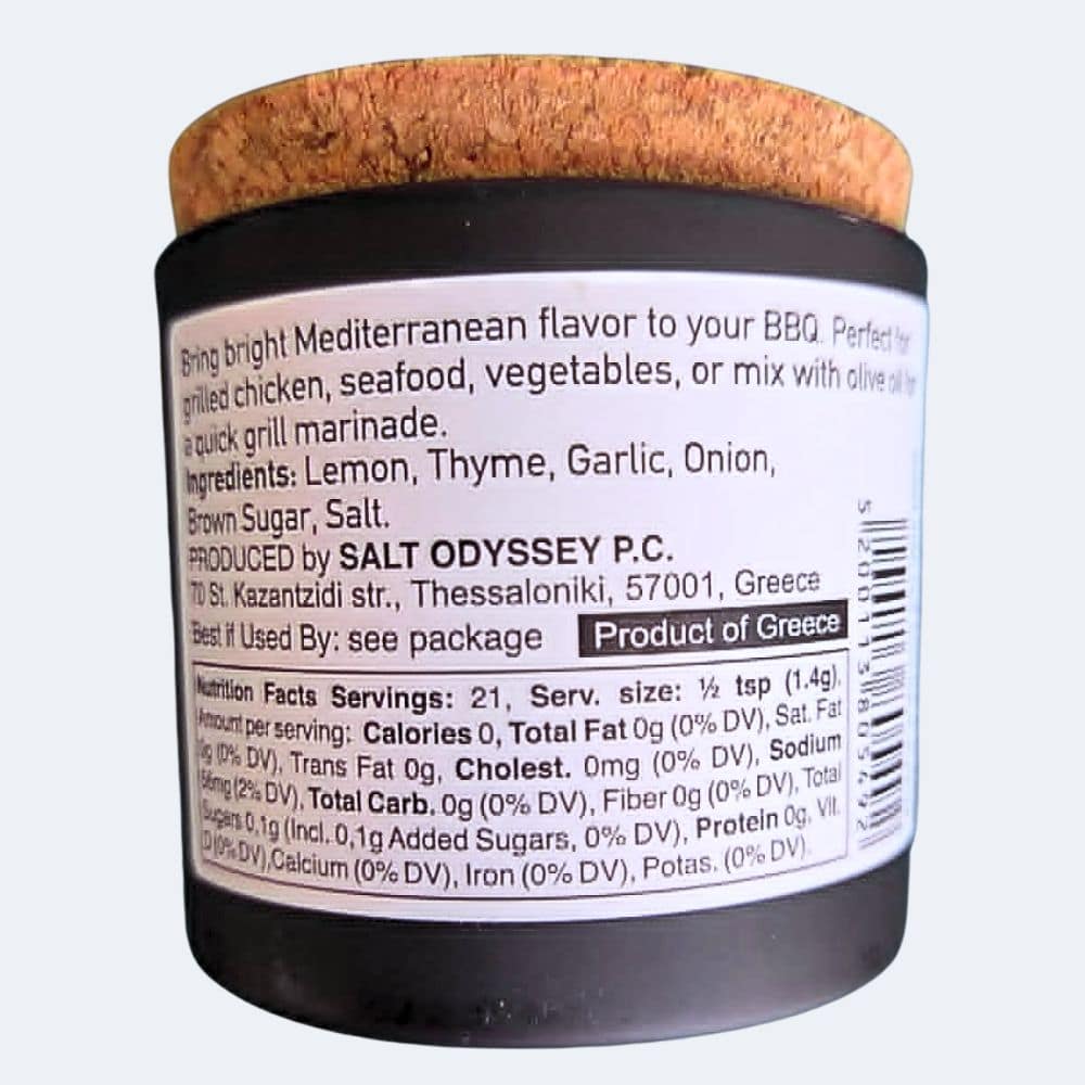 Innehållsförteckning och näringsvärde för Spice Rub Mediterranean Style, medelhavskryddor