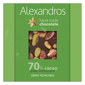 Mörk choklad 70% med grekisk pistage