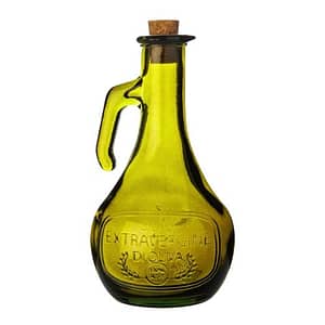 Olivoljekanna i grönt glas
