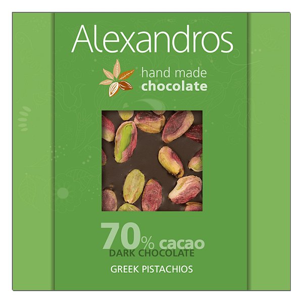 Mörk choklad 70% med grekisk pistage