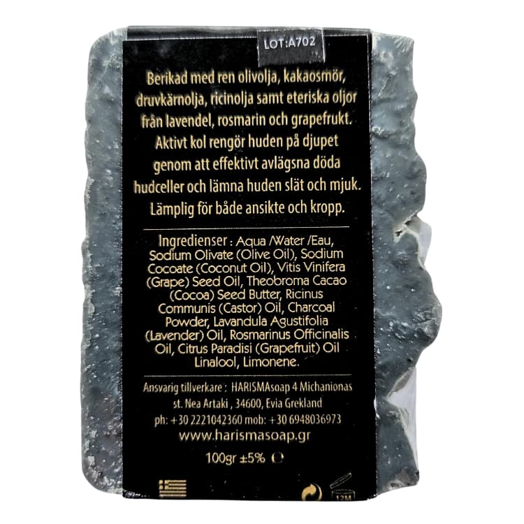 Handgjord Olivtvål Aktivt kol - Bild 3